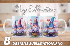 3D Gnomes Christmas | Mug sublimation design Product Image 1