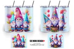 3D Gnomes Christmas | Tumbler Sublimation Wrap Product Image 3