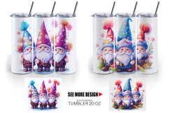 3D Gnomes Christmas | Tumbler Sublimation Wrap Product Image 5