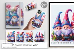Digital Paper 3D Gnomes Christmas Product Image 1