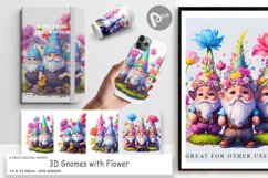 Digital Paper 3D Gnomes with Flower Product Image 1