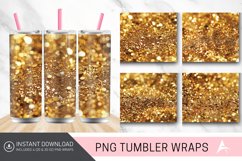3D Gold Glitter Tumbler wrap Product Image 1