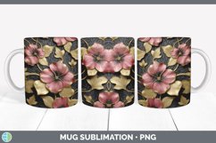 GorgeousBlack and Gold Petunias Mug Wrap design.