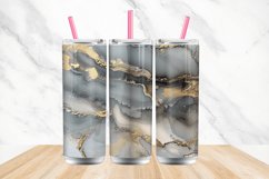 3D Gray White And Gold Alcohol Ink Tumbler wrap Bundle Product Image 4