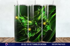 3D Green Butterfly Tumbler Wrap Product Image 1
