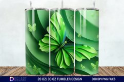 3D Green Butterfly Tumbler Wrap Product Image 1