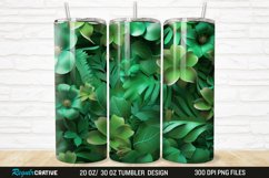 3D Green Flower 20/30oz Skinny Tumbler Product Image 1