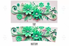 3D Flower Tumbler Wrap, 40 oz tumbler wrap, 3D Flower  Tumbler Wrap, 3D Flower Png