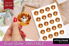 3D Halloween Round Sticker - Spooky Printable Sticker Sheet Product Image 1