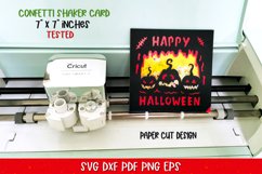 Halloween Pumpkin Confetti Shaker Card |Halloween Paper Cut Product Image 14