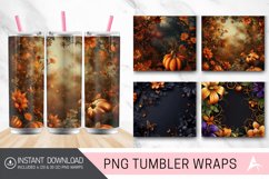 3D Halloween Flowers Tumbler wrap Product Image 1
