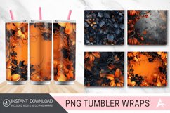 3D Halloween Flowers Tumbler wrap Product Image 1