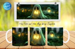 3D Halloween Ghost 11, 12 &amp; 15 Oz Mug Sublimation Product Image 1