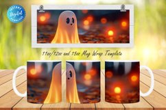 3D Halloween Ghost 11, 12 &amp; 15 Oz Mug Sublimation Product Image 1