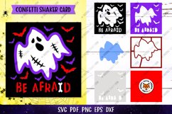 Halloween Ghost Card Confetti Shaker, 3D Halloween Card SVG Product Image 2