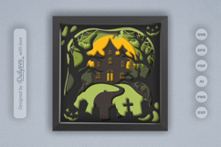 3D Halloween Haunted House Layered Papercut Product Image 2