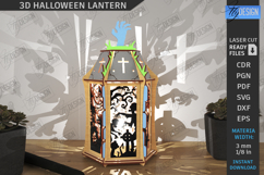 3D Halloween Lantern Laser Cut Bundle, Spooky Decor SVG Product Image 11