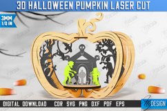 3D Halloween Pumpkin Laser Cut|Halloween Decorations |Zombie Product Image 1