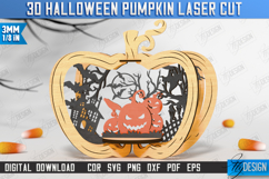 3D Halloween Pumpkin Laser Cut | Halloween Decorations | CNC Product Image 1