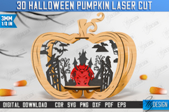 3D Pumpkin Laser Cut | Halloween Decorations | Haunted House Product Image 1