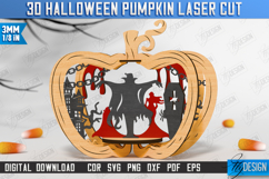 3D Halloween Pumpkin Laser Cut | Halloween Decor | Scarecrow Product Image 1