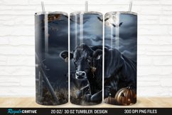 3D Halloween Spooky Cow 20/30oz Skinny Tumbler Product Image 1