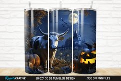 3D Halloween Spooky Cow 20/30oz Skinny Tumbler Product Image 1