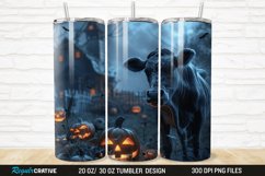 3D Halloween Spooky Cow 20/30oz Skinny Tumbler Product Image 1