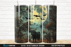 3D Halloween Spooky Cow 20/30oz Skinny Tumbler Product Image 1
