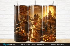 3D Halloween Spooky Cow 20/30oz Skinny Tumbler Product Image 1