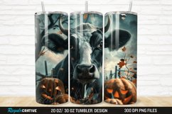 3D Halloween Spooky Cow 20/30oz Skinny Tumbler Product Image 1