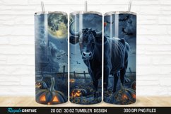 3D Halloween Spooky Cow 20/30oz Skinny Tumbler Product Image 1