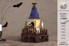 3D Halloween Stand Laser Cut. Halloween Decor SVG Product Image 1