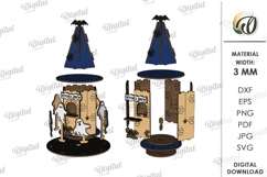 3D Halloween Stand Laser Cut. Halloween Decor SVG Product Image 3