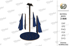3D Halloween Stand Laser Cut. Halloween Decor SVG Product Image 5