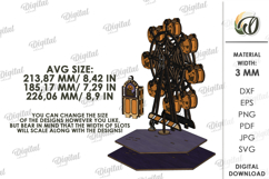 3D Halloween Stand Laser Cut. Halloween Decor SVG Product Image 2