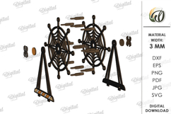 3D Halloween Stand Laser Cut. Halloween Decor SVG Product Image 5