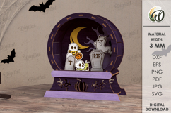 3D Halloween Stands Bundle Laser Cut. Halloween Decor SVG Product Image 6