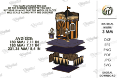 3D Halloween Stand Laser Cut. Halloween Decor SVG Product Image 2