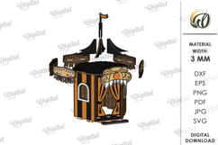 3D Halloween Stand Laser Cut. Halloween Decor SVG Product Image 3