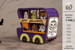 3D Halloween Stand Laser Cut. Halloween Decor SVG Product Image 2