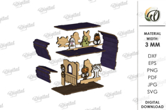 3D Halloween Stand Laser Cut. Halloween Decor SVG Product Image 5