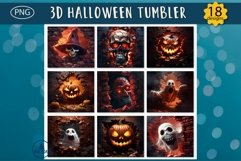 3d halloween tumbler wrap bundle | Sublimation tumbler wrap Product Image 2