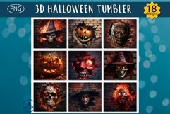 3d halloween tumbler wrap bundle | Sublimation tumbler wrap Product Image 3