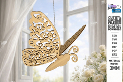 3D Butterfly Hanging Ornaments Laser Cut Bundle | Home Decor Product Image 4