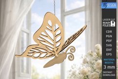 3D Butterfly Laser Cut | Hanging Ornament | Home Decor | CNC Product Image 1
