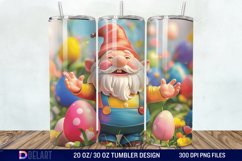 3D Happy Easter Day Gnome Tumbler Wrap Product Image 1