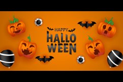 3d happy halloween template background Product Image 1