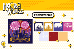 3D HAPPY NEW YEAR SVG SHADOW BOX Product Image 2