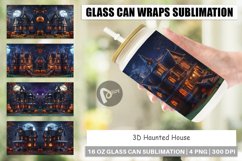 Glass Can Wraps 3D Haunted House Product Image 1
